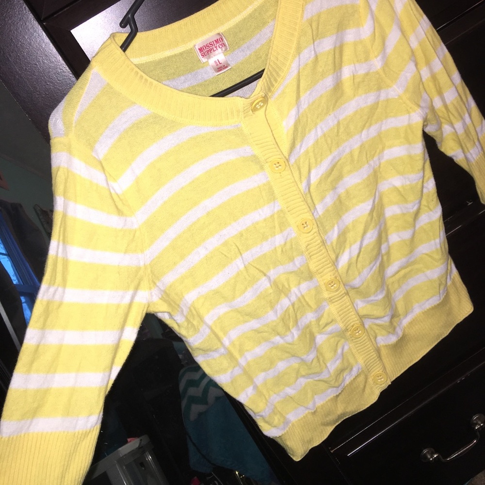 yellow button up